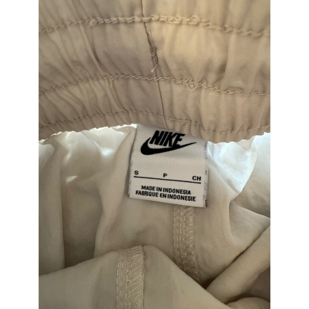 Nike Sportswear Woven High Rise Colorblock Pants Sail Tan Orange Zipper Cuffs - Picture 9 of 10